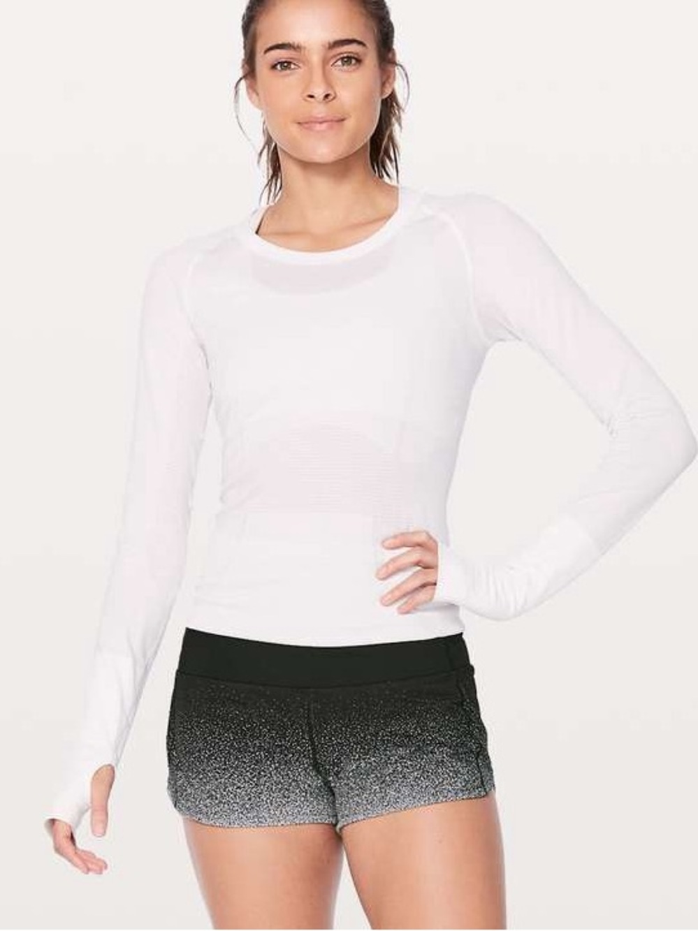 Lululemon Speed Up Shorts, Ombré Speckle, size 10
